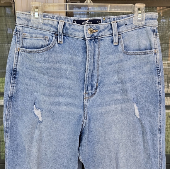 Hollister Ultra High Rise Mom Jeans Sz 7 Petite Or 28 Petite - Picture 6 of 11